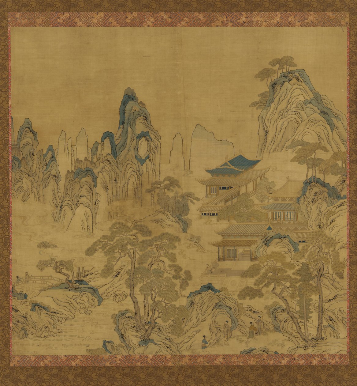 Kuvakudos: maisema - palatsi vuorten keskellä tekijältä Unknown artist