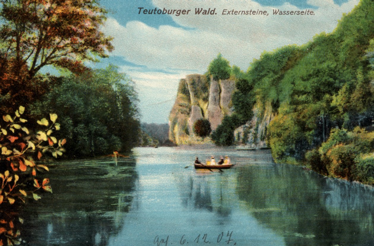 Teutoburgin metsä, Externsteine, Externsteine, Historiallinen postikortti Saksasta tekijältä Unknown artist