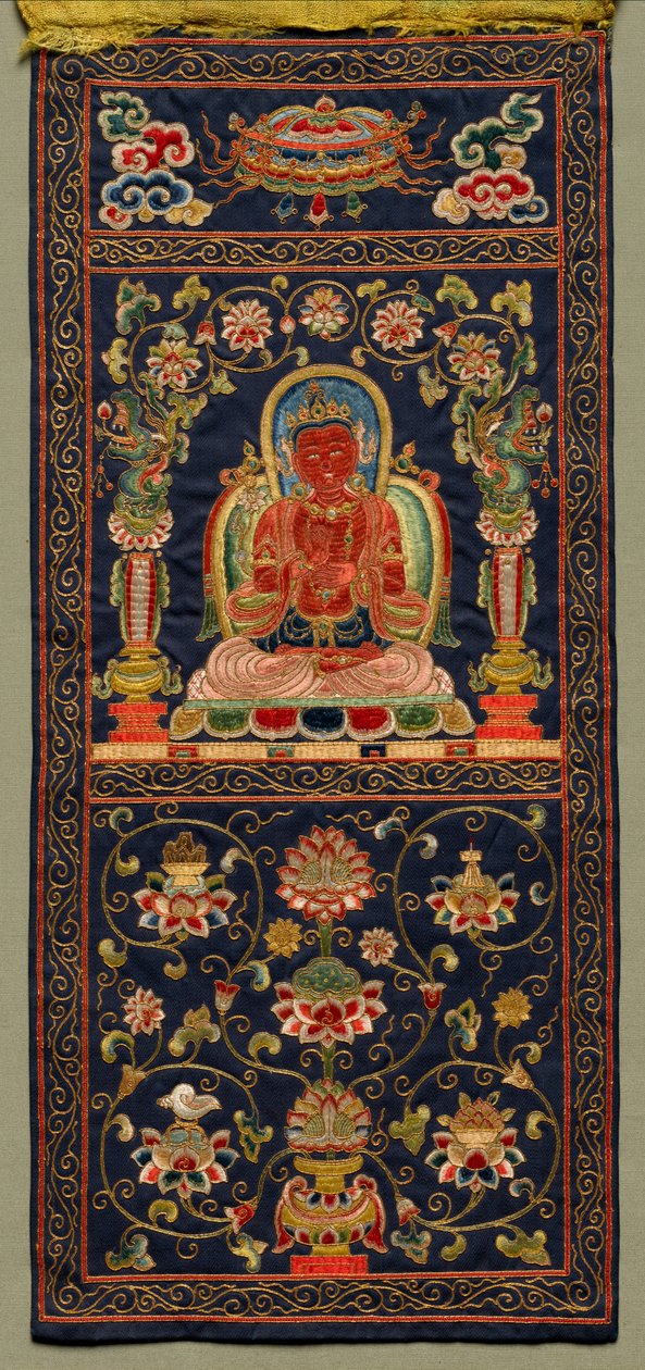 Thangka seitsemännen bodhisattvan kanssa tekijältä Unknown artist
