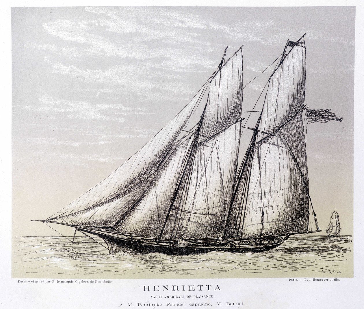 Amerikkalainen huvivene Henrietta - elokuvassa "The Centaur"" tekijältä Unknown artist