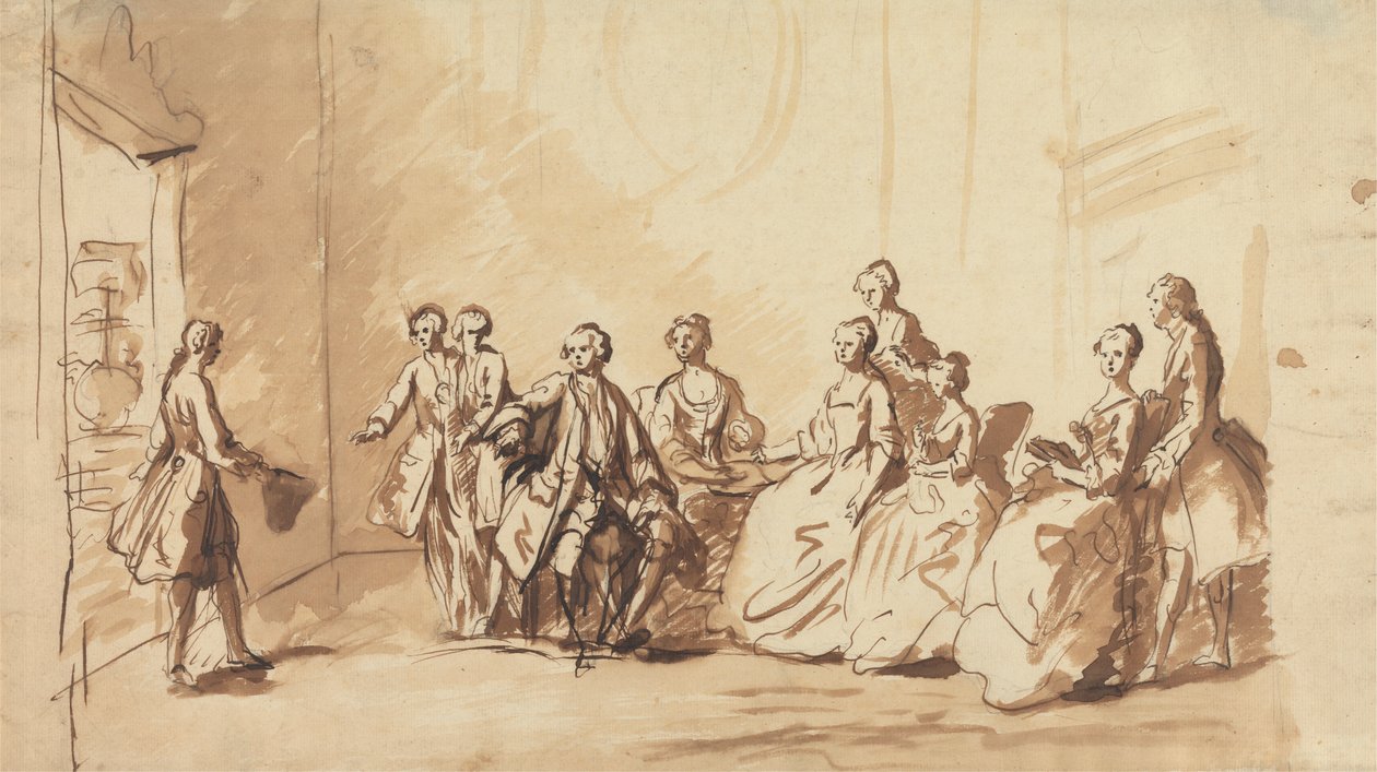 Prinssi Frederickin saapuminen Hannoverista vuonna 1728? tekijältä Unknown artist