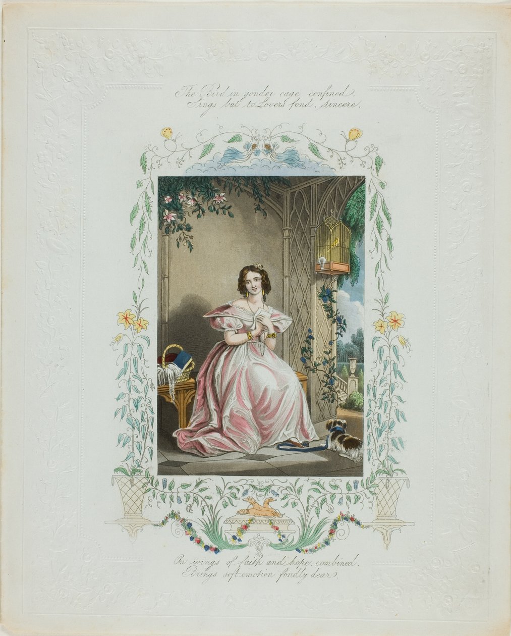 Lintu tuolla häkissä rajoitettu (valentine) tekijältä Unknown artist