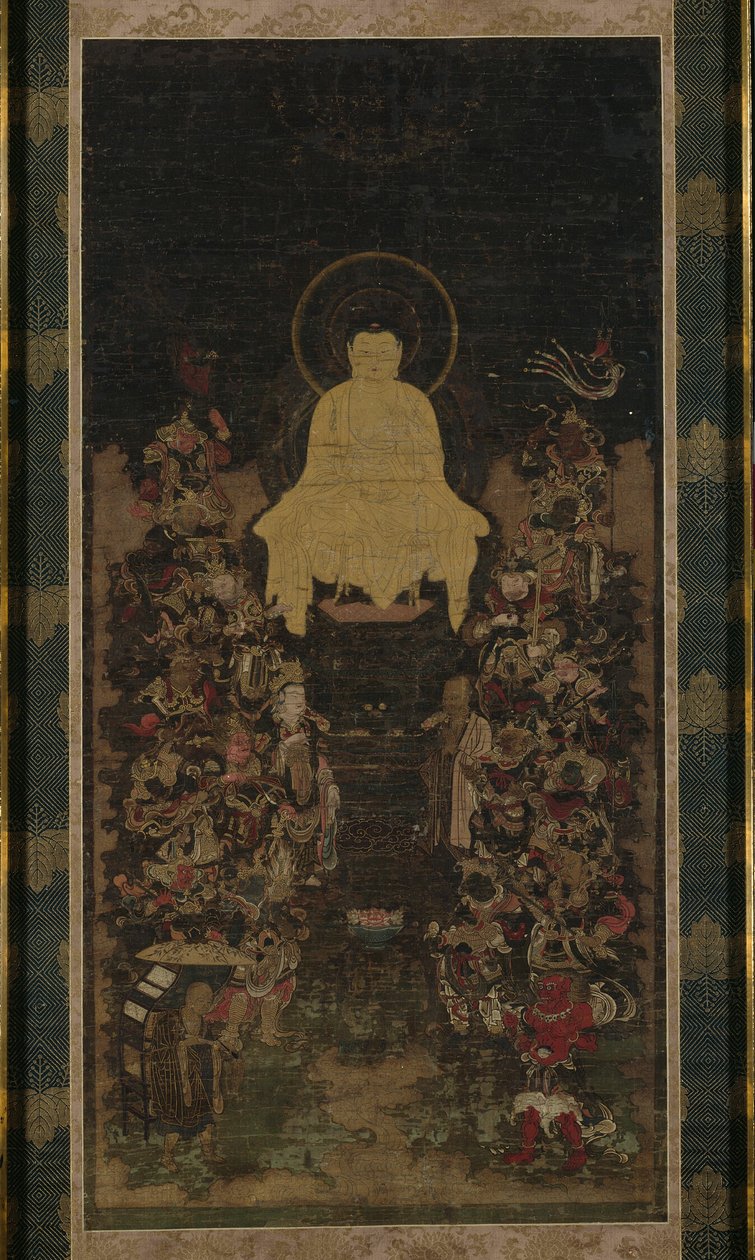 Buddha saarnaa "Viisauden täydellisyyden" (Prajnaparamita) Sutraa... tekijältä Unknown artist