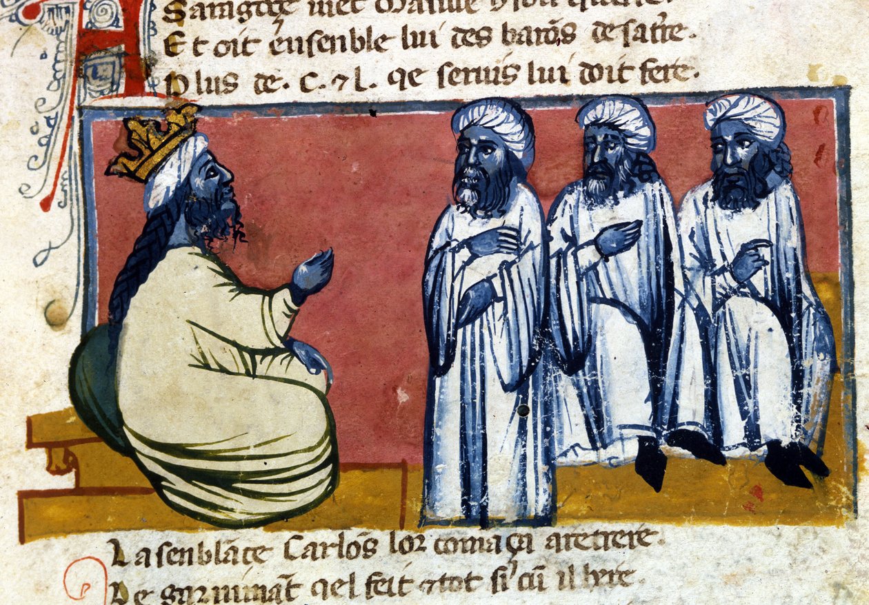 Espanjan kalifi. 1300-luvun käsikirjoitus. Bibl. Marciana, Venetsia. tekijältä Unknown artist