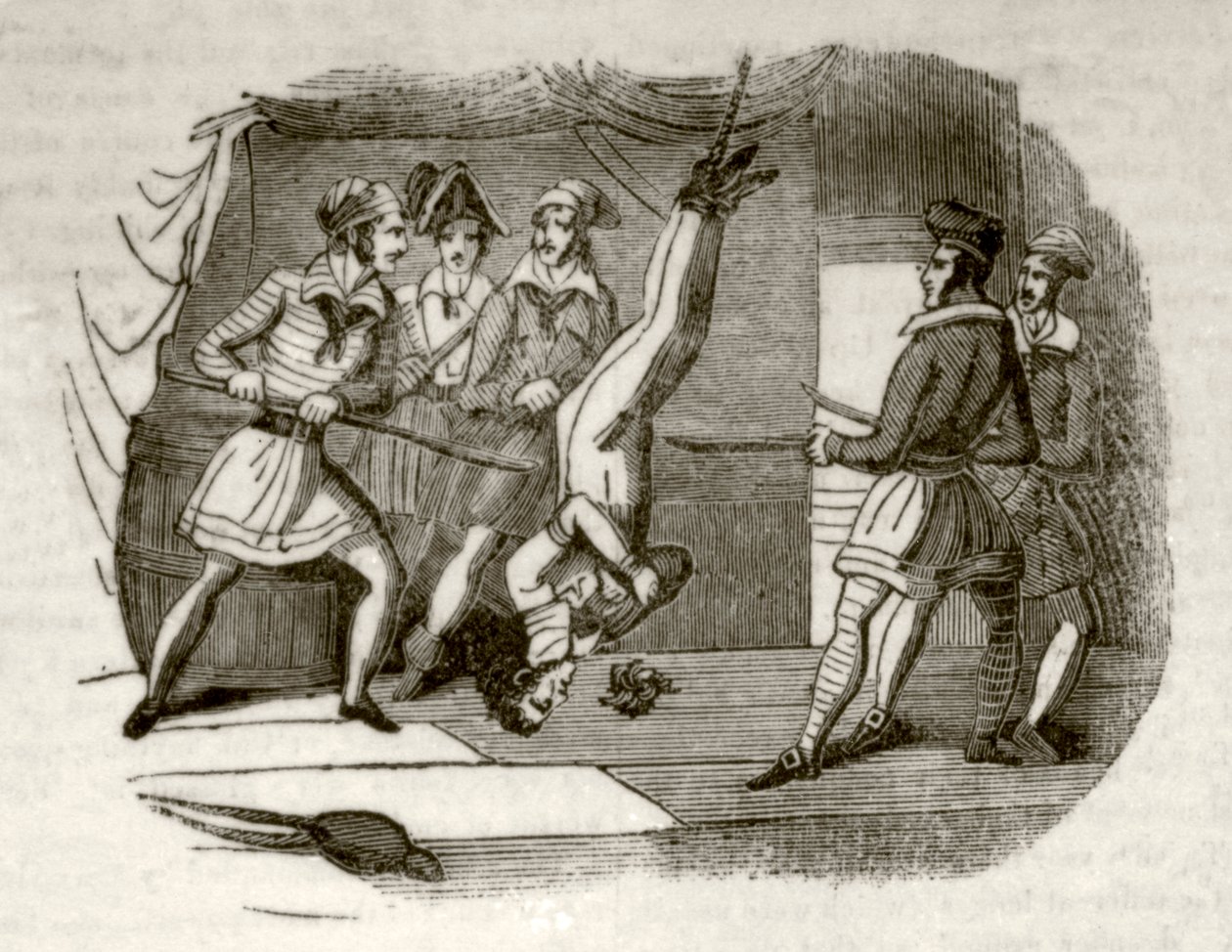 The Death Galley tai merirosvokuunari, n. 1837 tekijältä Unknown artist