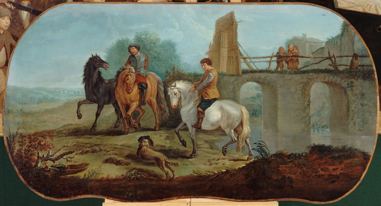 Hevosten pukeutuminen, vuosina 1701-1800 (öljy kankaalle) tekijältä Unknown artist