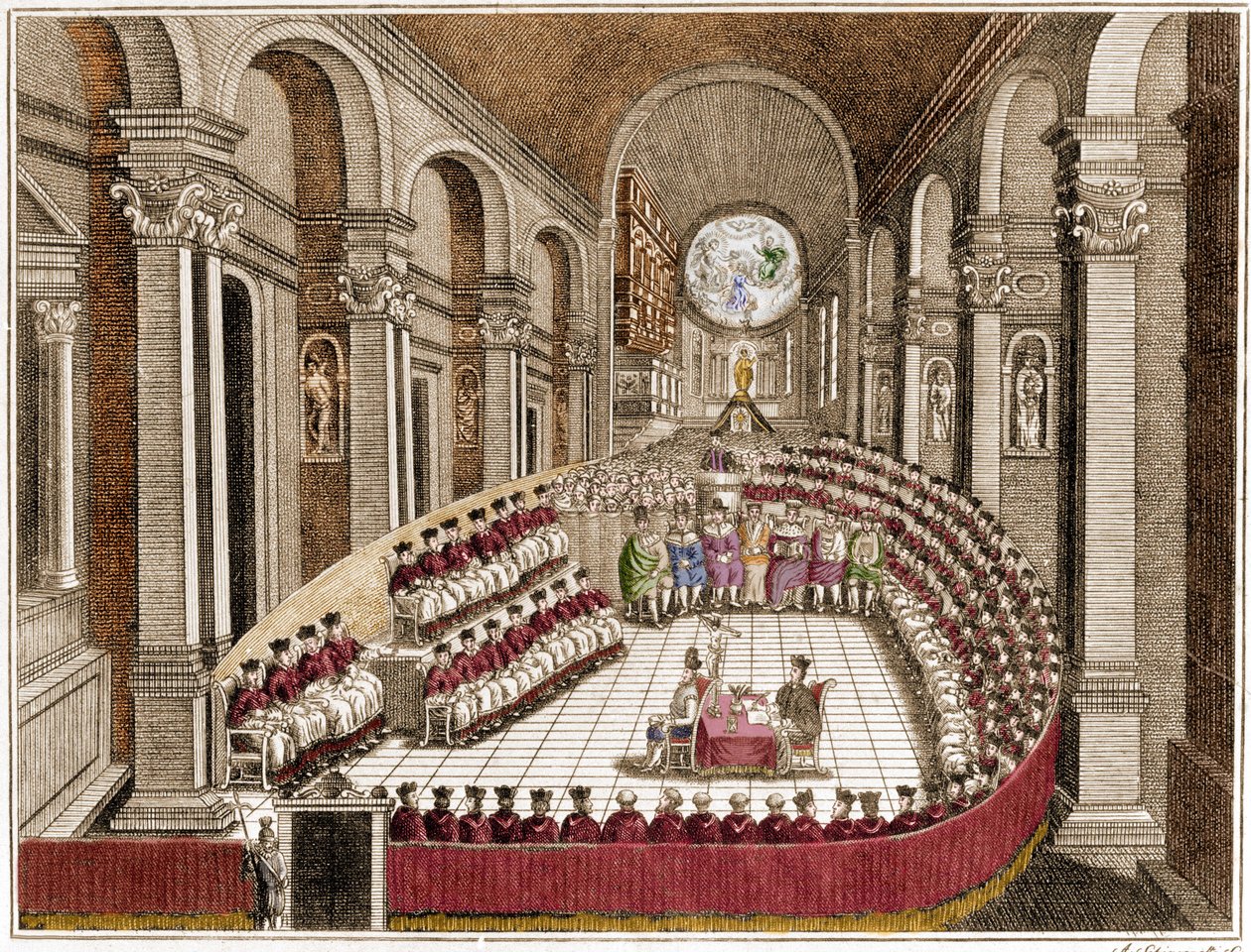 Trenton ekumeeninen kirkolliskokous. Trenton kirkolliskokous on roomalaiskatolisen kirkon tunnustama 19. kumeninen kirkolliskokous. Paavi Paavali III kutsui hänet vuonna 1542 vastauksena Martin Lutherin protestanttisen reformin puitteissa esittämiin pyyntö tekijältä Unknown artist