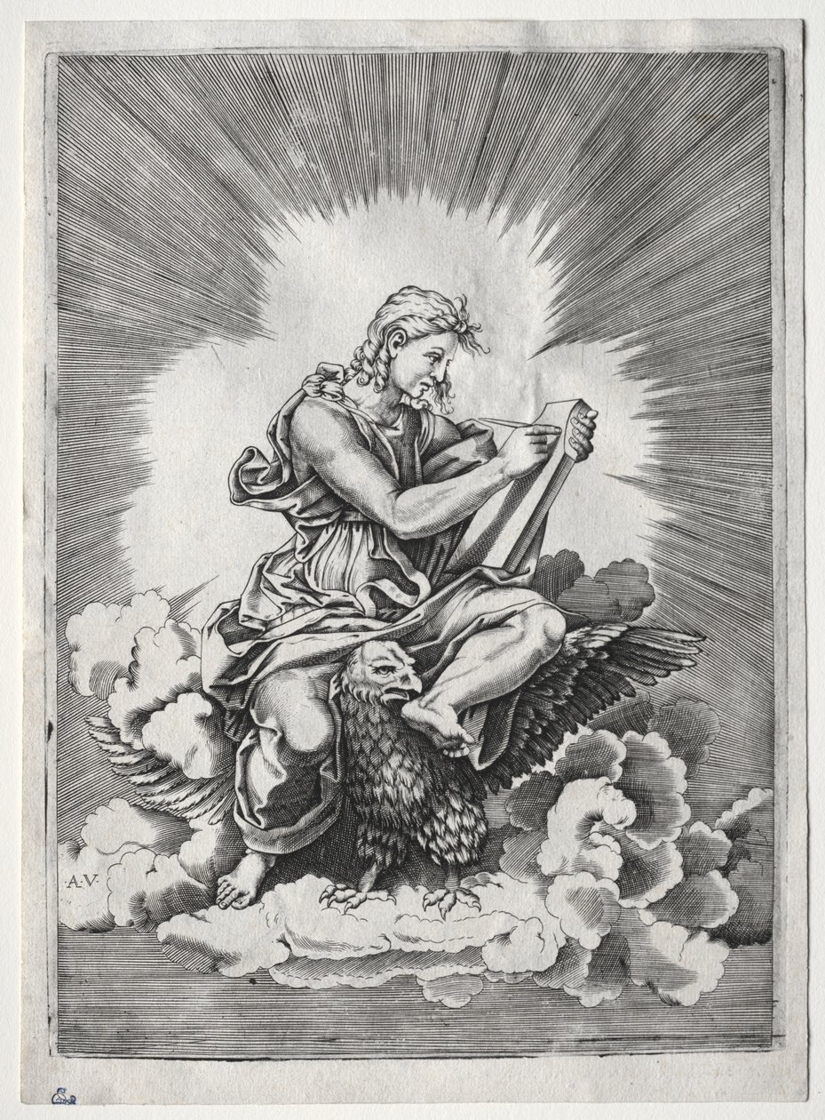 Neljä evankelistaa: Pyhä Johannes tekijältä Unknown artist