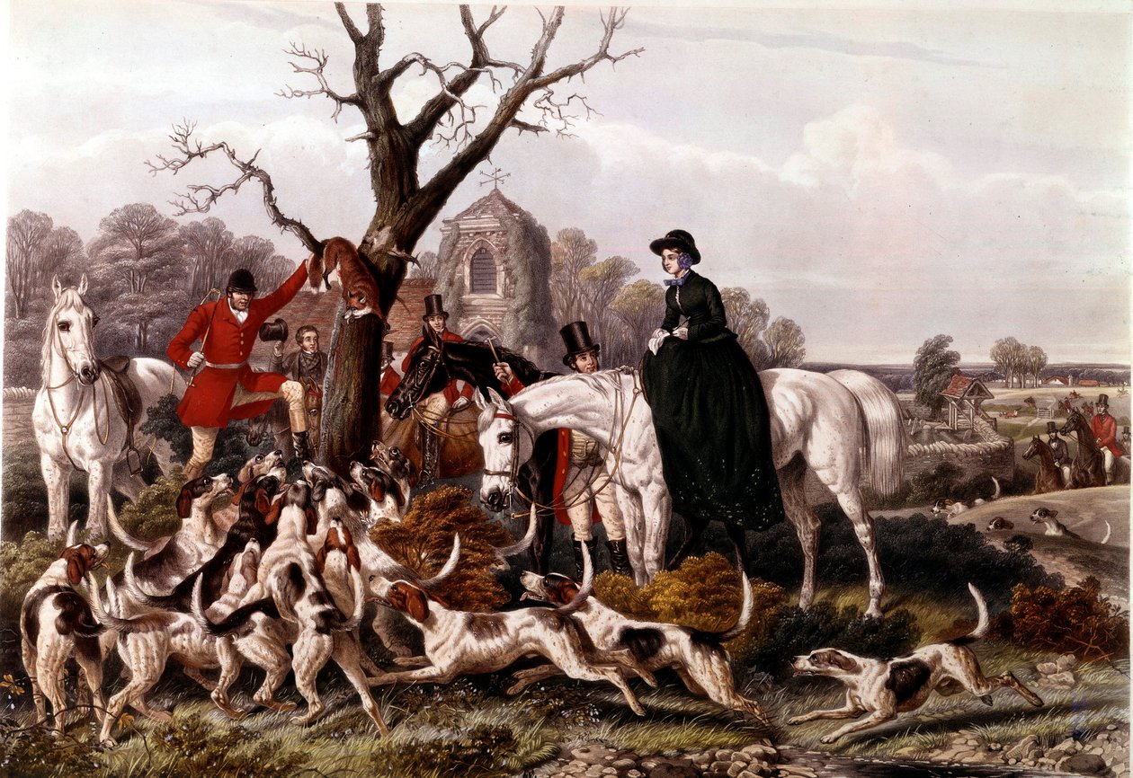 John Frederick Herringin (1795-1865) The Fox Hunt -kaiverrus tekijältä Unknown artist