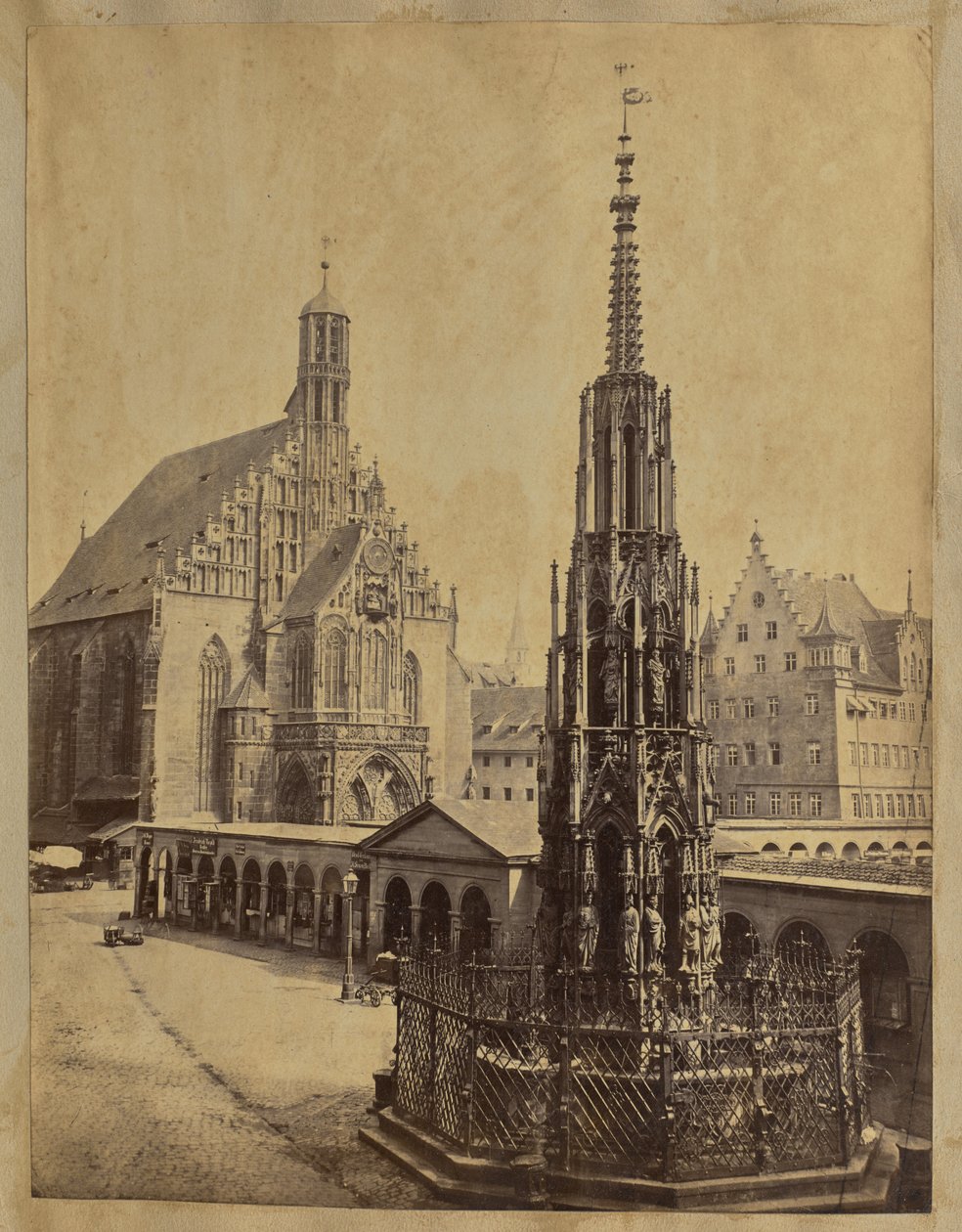 [Frauenkirche ja Schöner Brunnen, Nürnberg] tekijältä Unknown artist
