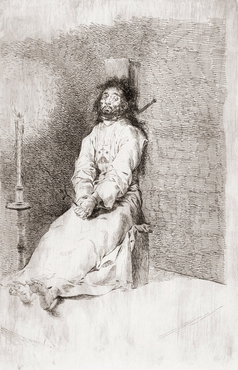 Garrotted Man, n. 1780 (etsaus) tekijältä Unknown artist