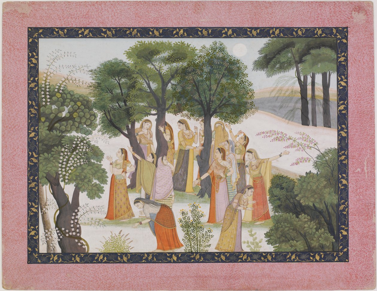 Gopit etsivät Krishnaa <em>Bhagavata Puranasta</em> tekijältä Unknown artist