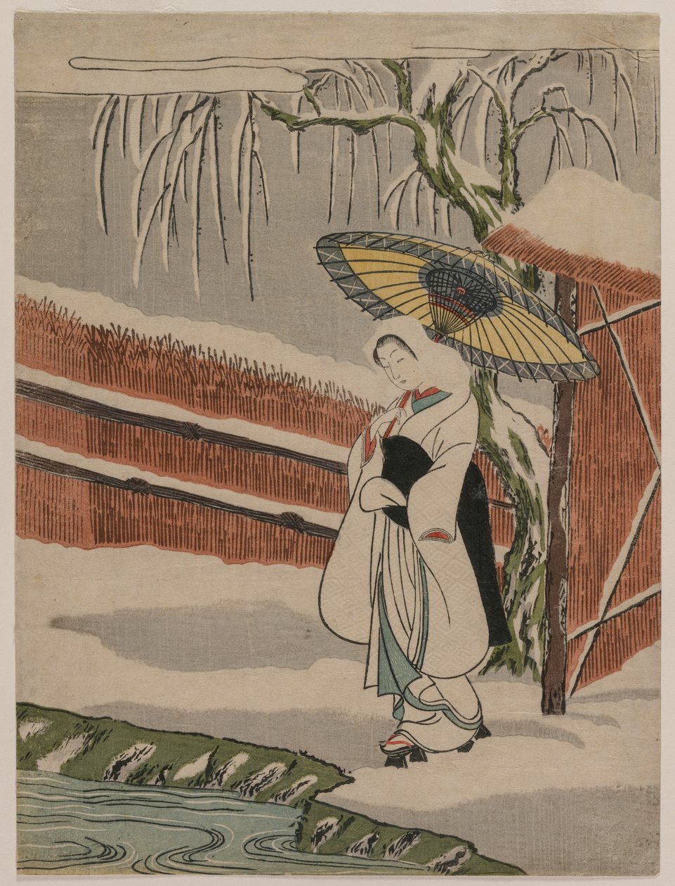 Heron Maiden seisoo pajupuun alla tekijältä Unknown artist