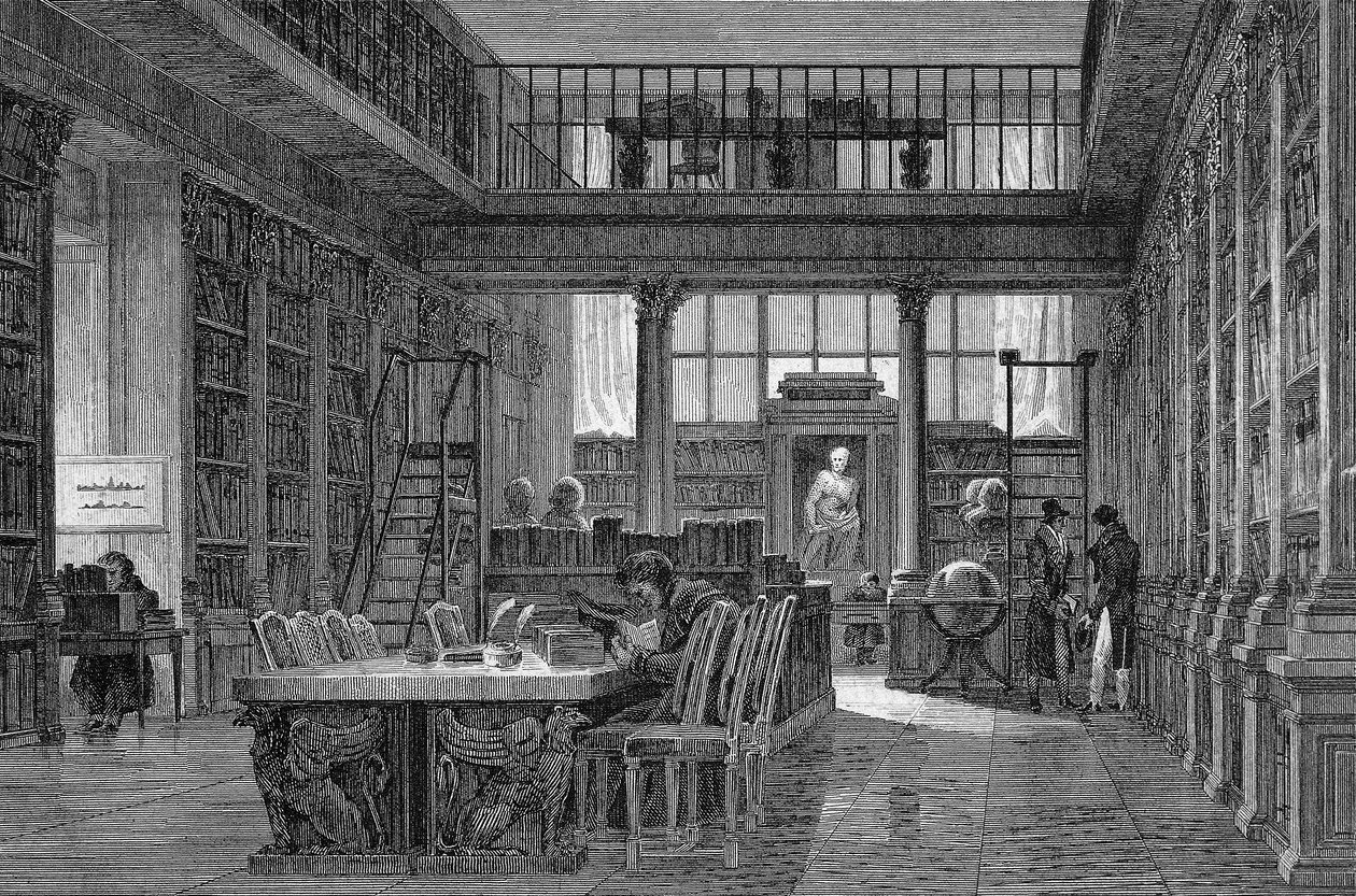 Institut de France Pariisissa - INSTITUTE DE FRANCE:n lukusali - tekijältä Unknown artist