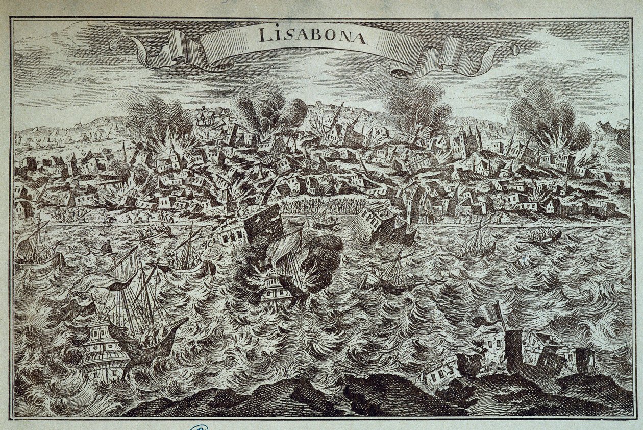 Lissabonin maanjäristys vuonna 1755. tekijältä Unknown artist