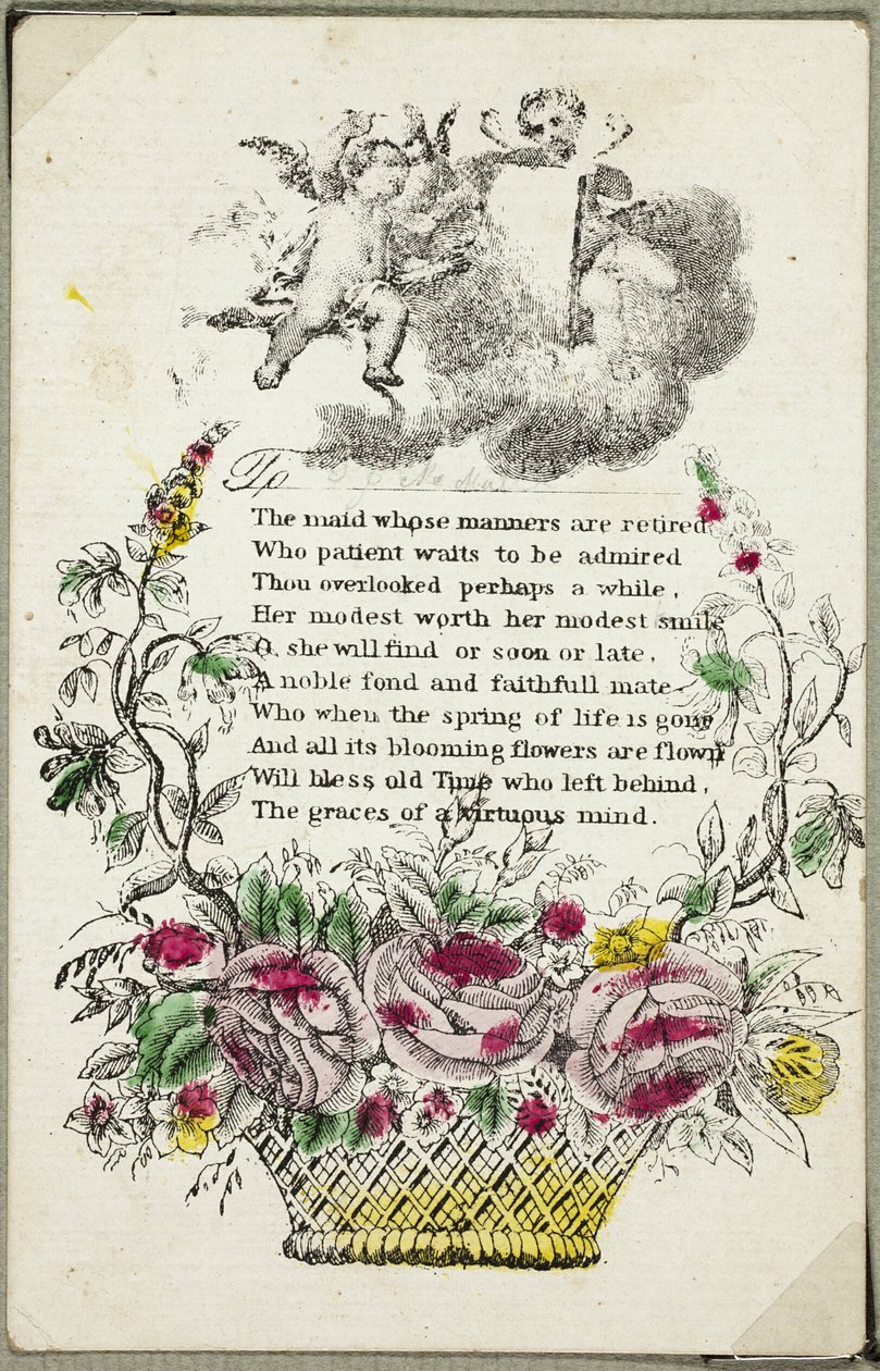 Neito, jonka tavat ovat eläkkeellä (valentine) tekijältä Unknown artist