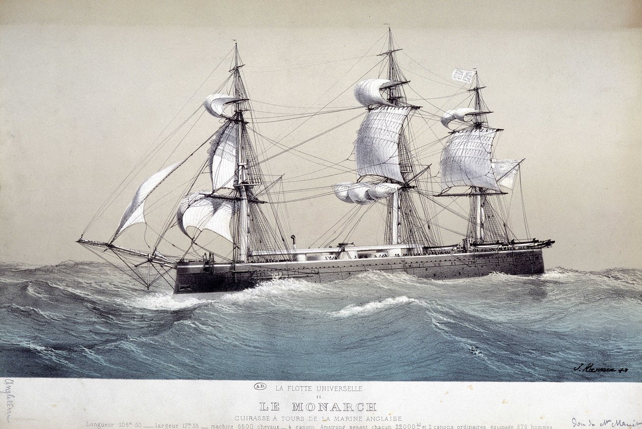 Monarch, englantilainen laivasto, noin 1850 tekijältä Unknown artist