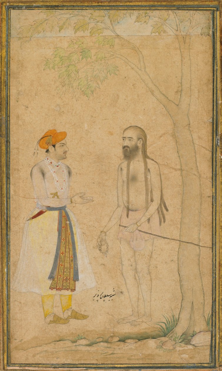 Mughalprinssi Parvez ja pyhä mies tekijältä Unknown artist