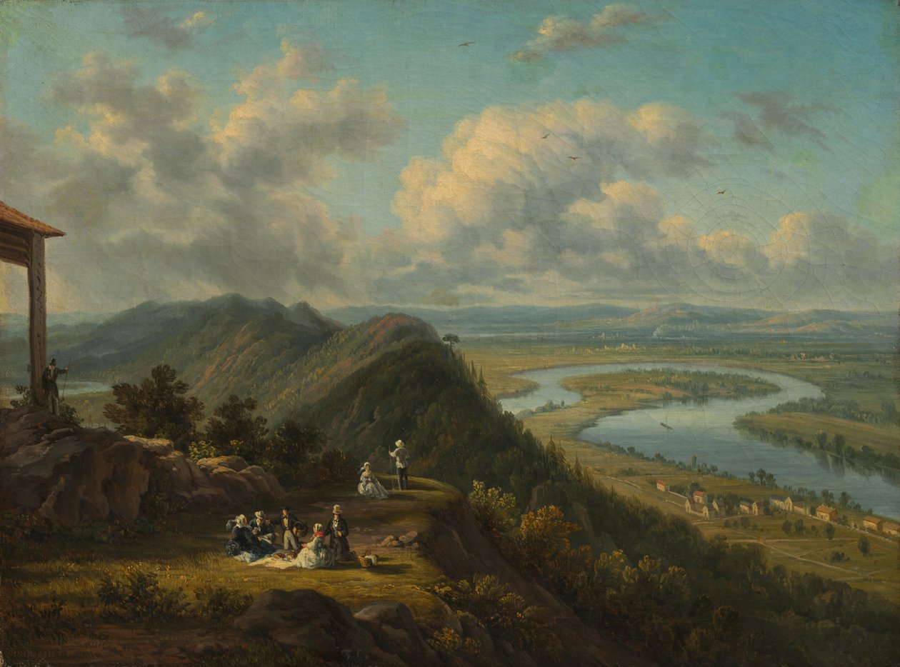 Oxbow nähtynä Mount Holyoke tekijältä Unknown artist