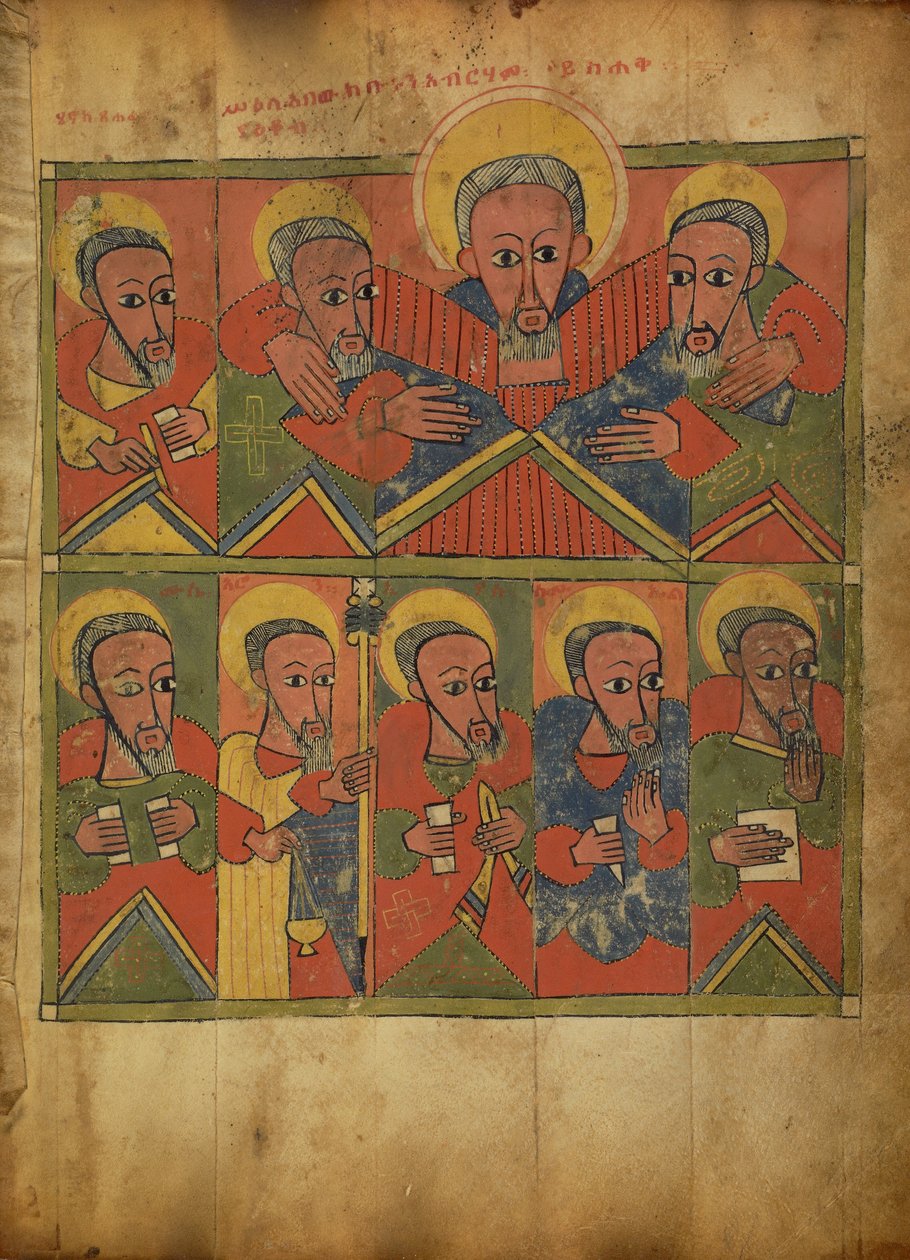 Profeetat Aabrahamin kanssa syleilemässä Iisakia ja Jaakobia tekijältä Unknown artist