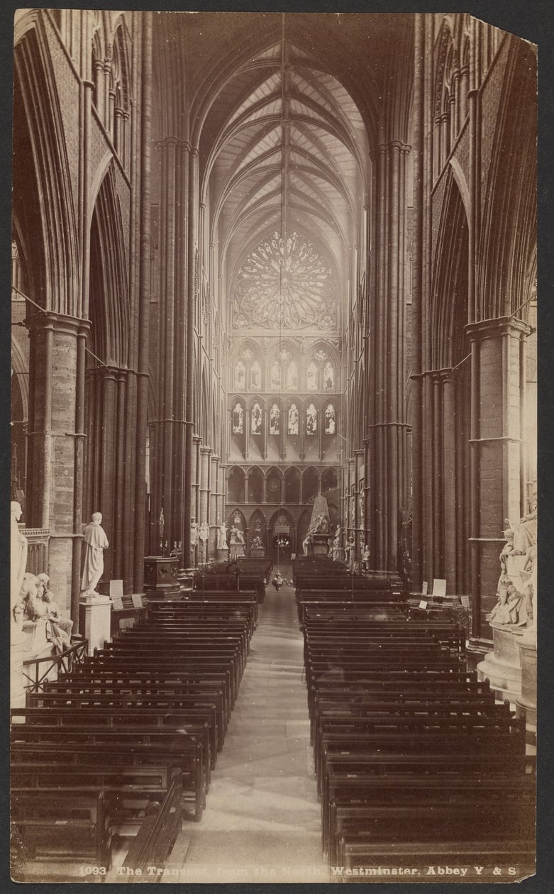 Westminster Abbey, Westminsterin luostari, pohjoisesta katsottuna tekijältä Unknown artist