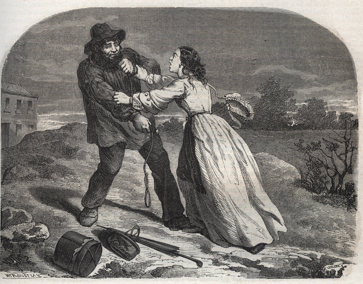 Hyvän Martin Dumollardin (1810-1862) 1800-luvun sarjamurhaajan salamurhaaja Ainissa tekijältä Unknown artist