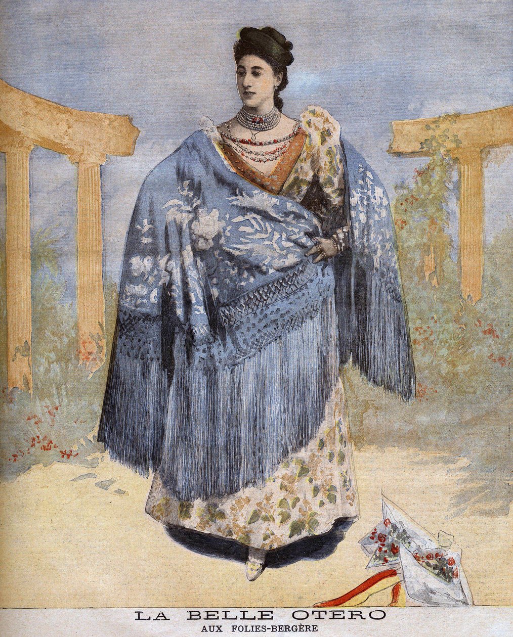 Kaunis Otero Folies-Bergèresissä vuonna 1894 tekijältä Unknown artist