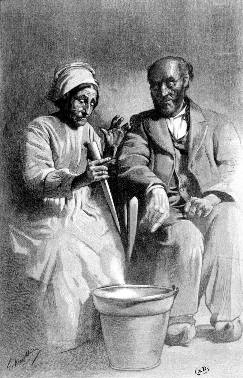 Heijastetun kuvan lumoaminen - litografia, 1800-luvun loppu tekijältä Unknown artist