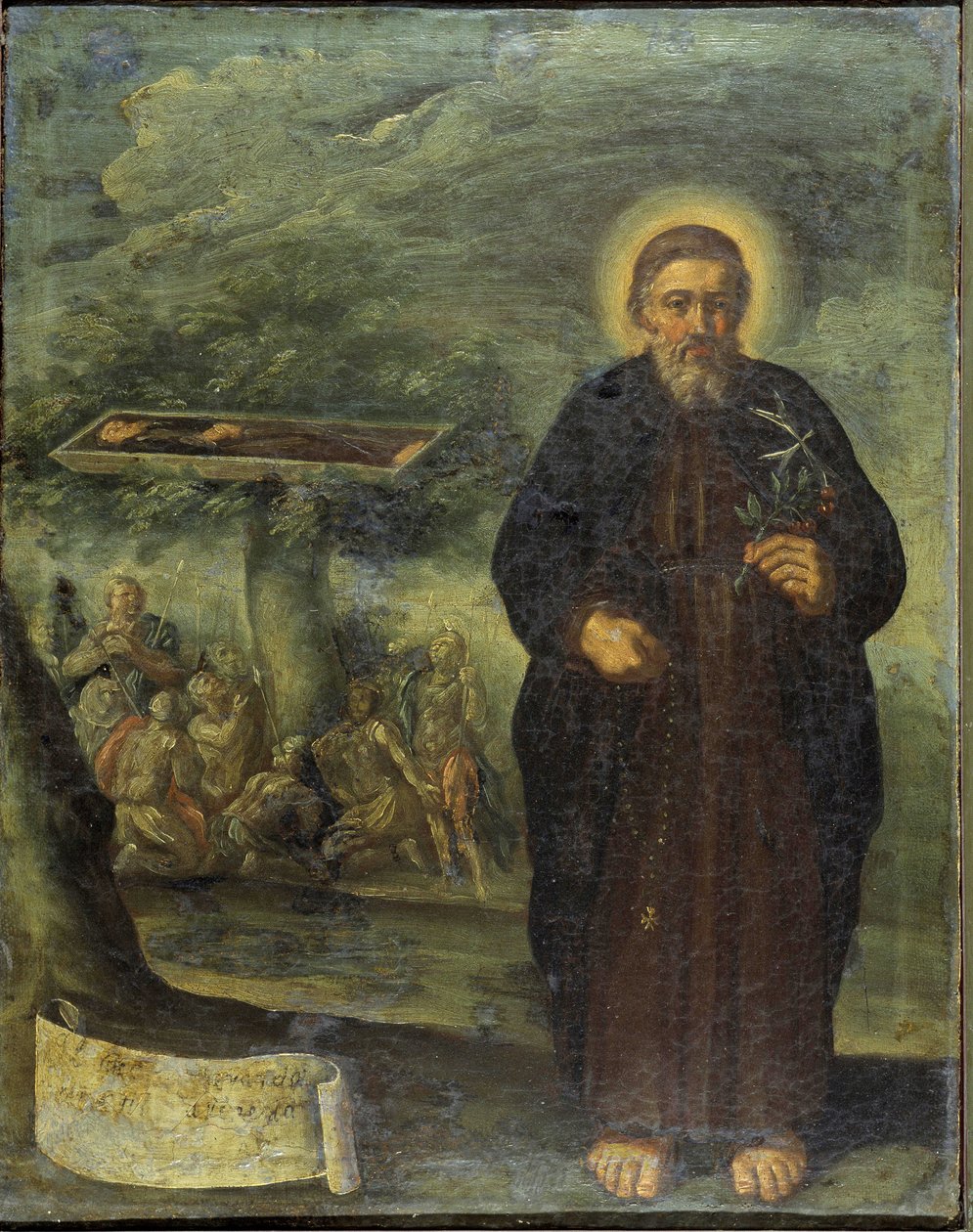 Siunattu Gerard Mecatti. Siunattu Gerard Mecatti. Muotokuva veljestä Gerard dit Gerard Tenquesta, joka perusti Jerusalemin sairaalan konfreerin (Pyhän Johanneksen sairaalat), josta tuli Maltan ritarikunta. Nimetön maalaus napolilaisesta koulusta tekijältä Unknown artist