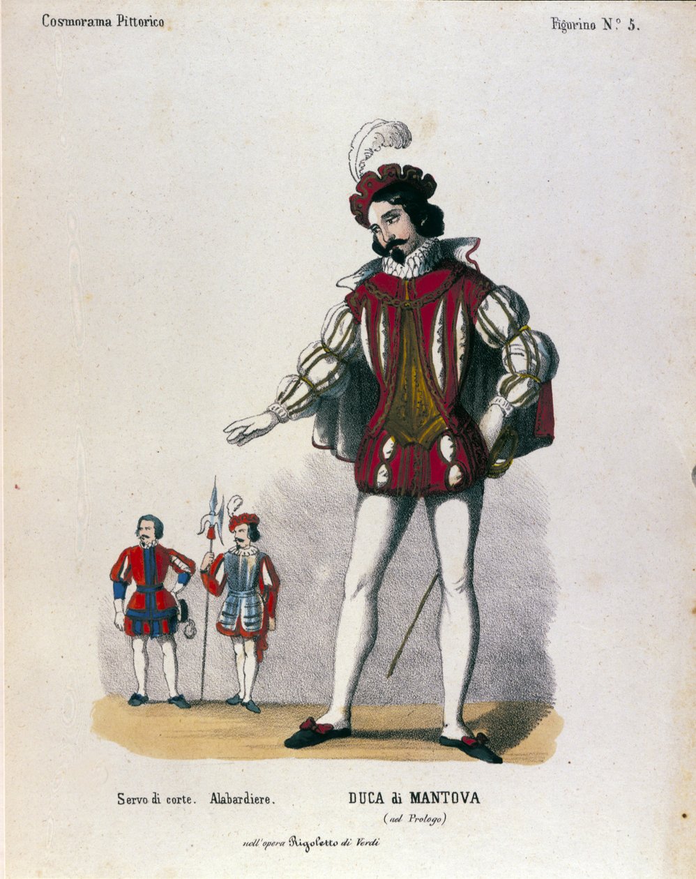 Mantovan herttuan hahmo säveltäjä Giuseppe Verdin (1813-1901) oopperassa "Rigoletto" tekijältä Unknown artist