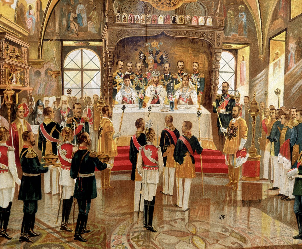 Ysar Nikolai II:n (1868-1918) kruunajaiset Moskovassa, Venäjällä tekijältä Unknown artist