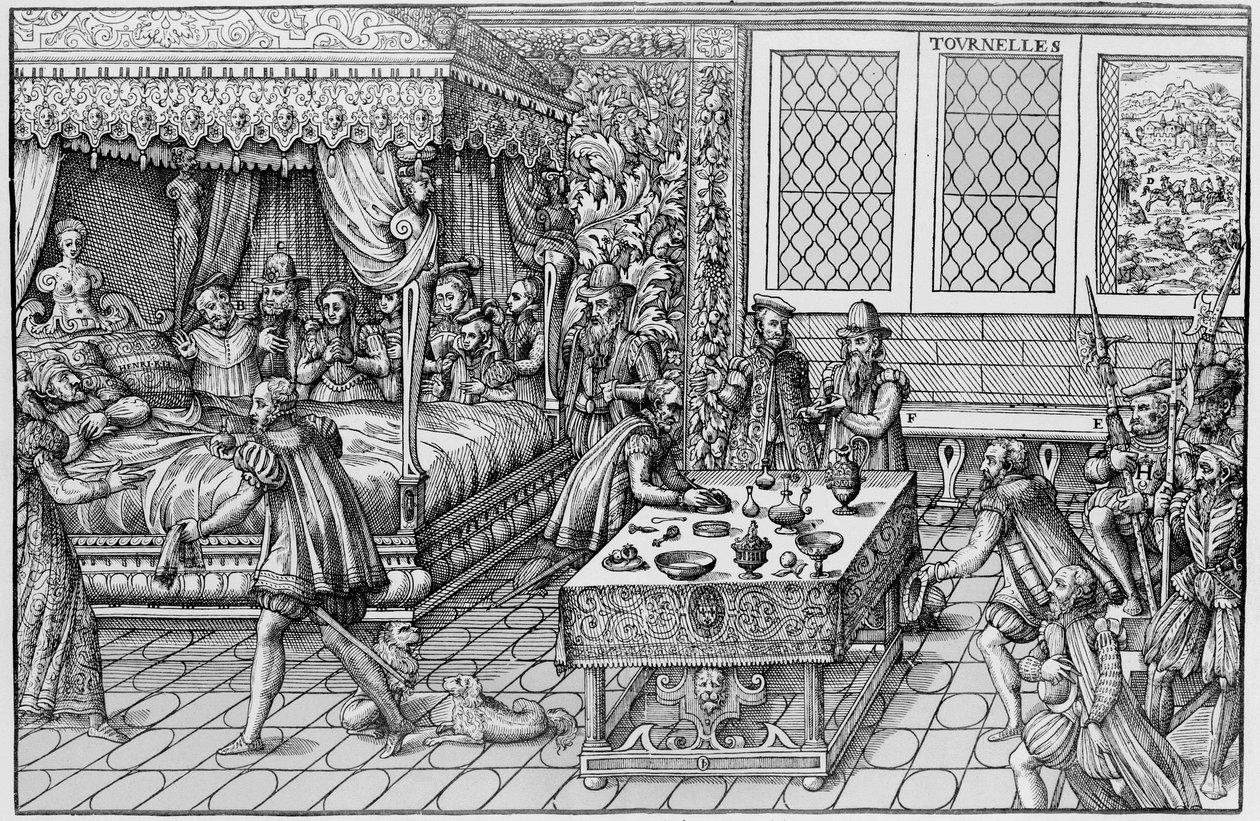 Ranskan kuninkaan Henrik II:n (1519-1559) kuolema Palais des Tournelles