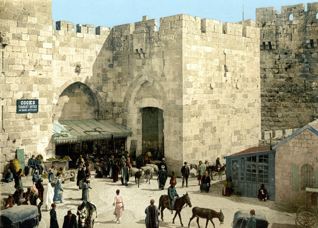 Jaffan ovi Jerusalemissa. Photochrome sd. 1890-1900 välillä. tekijältä Unknown artist