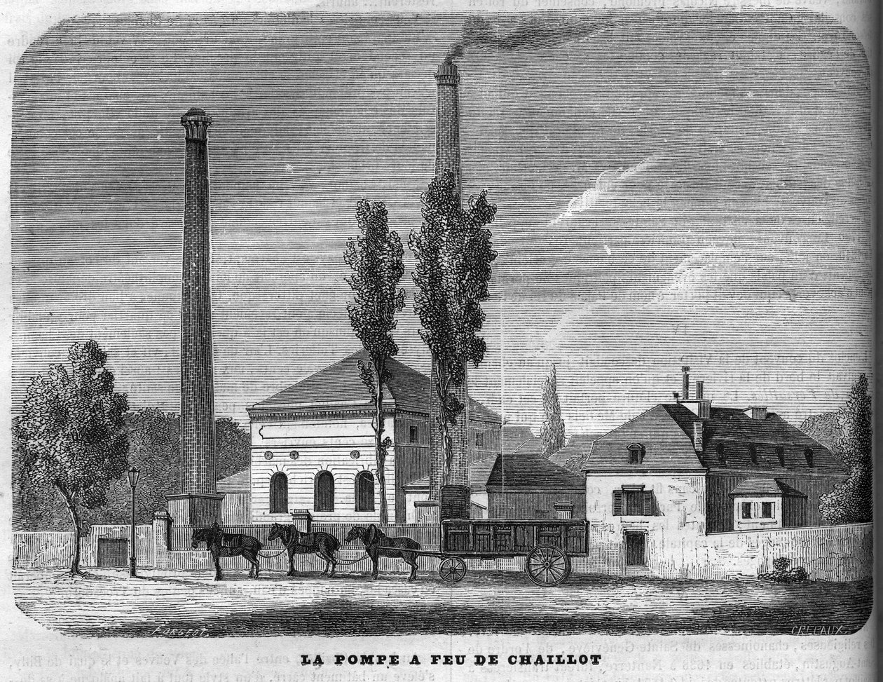 Chaillotin palopumppu vuonna 1858. tekijältä Unknown artist