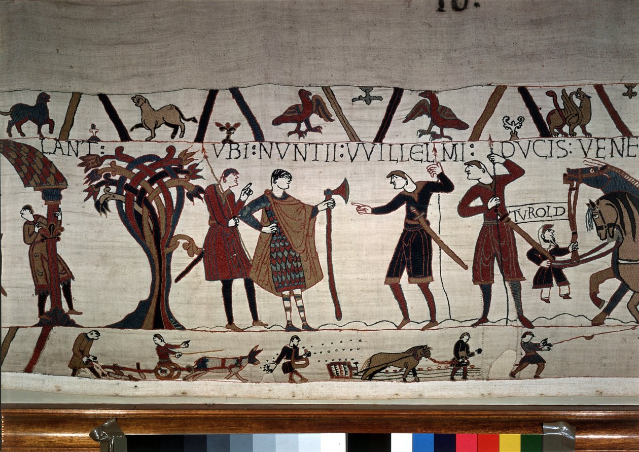 Duke Guillaumen (1027 - 1087) sanansaattajat tulevat löytämään Guy de Ponthieu - Bayeux