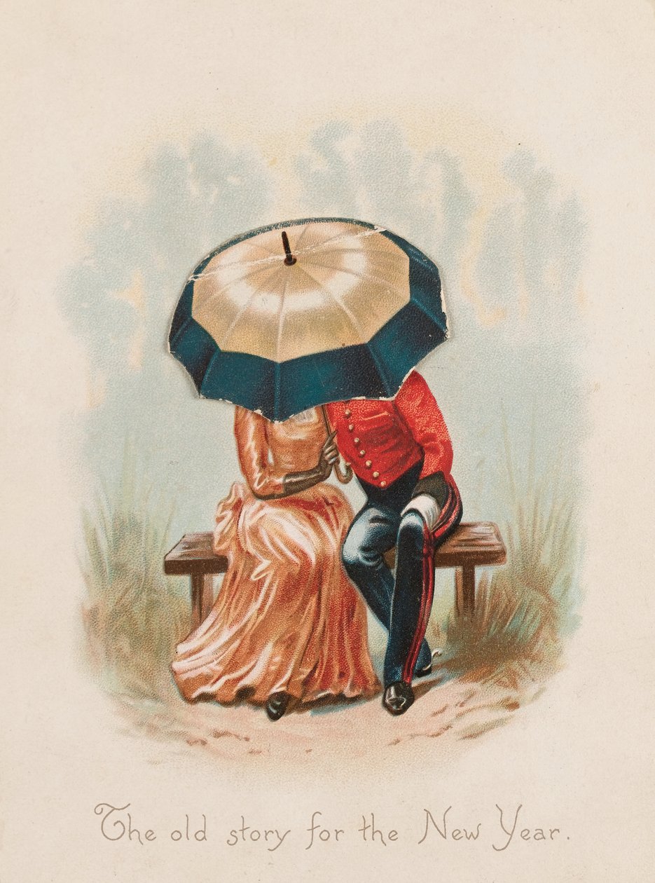 Vanha tarina uudelle vuodelle, uudenvuoden kortti tekijältä Unknown artist