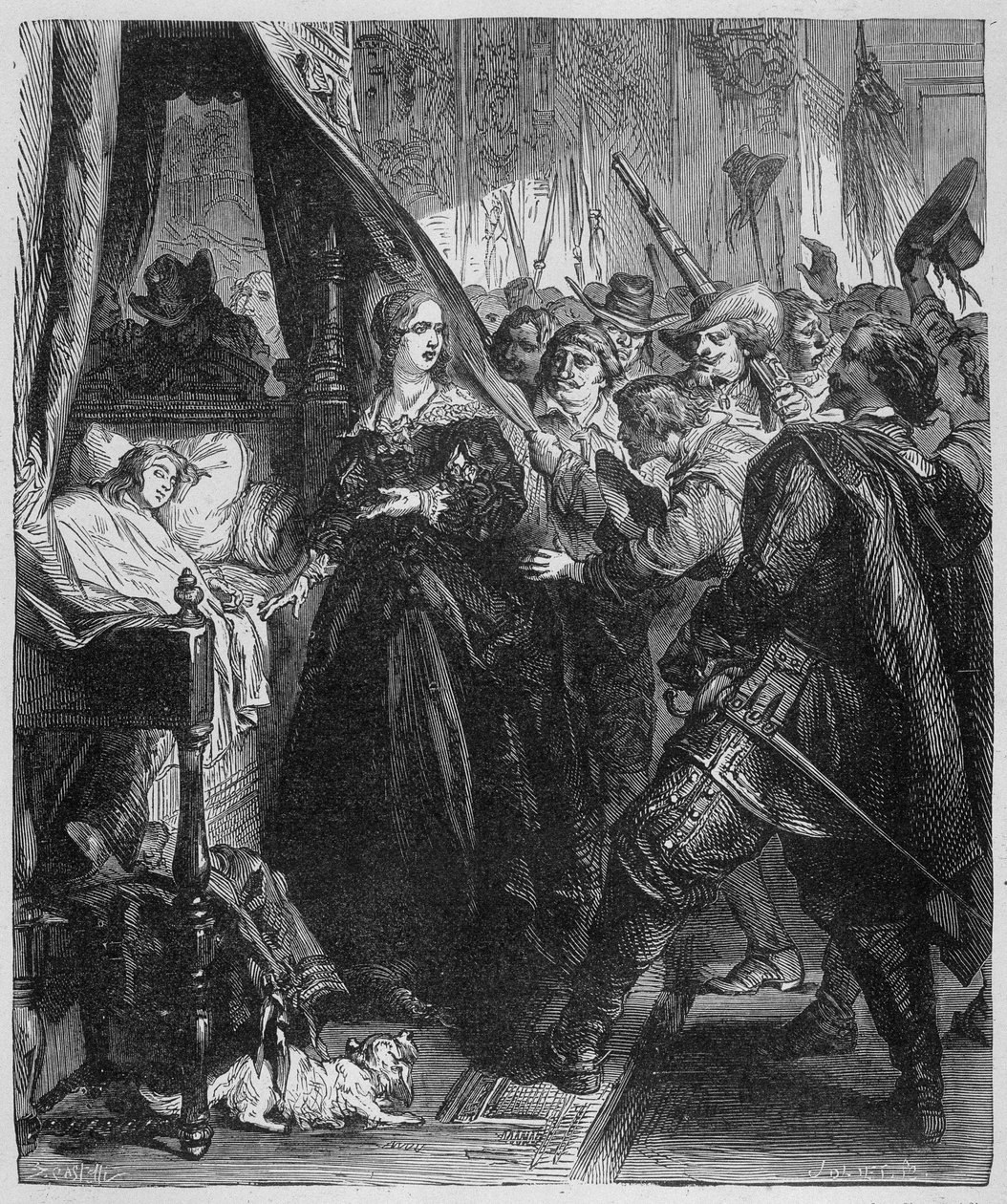 Ihmiset (Fronde) menivät kuninkaalliseen palatsiin ja pyysivät nähdä nuoren Alite-kuninkaan (Louis XIV ja Itävallan Anna) tekijältä Unknown artist
