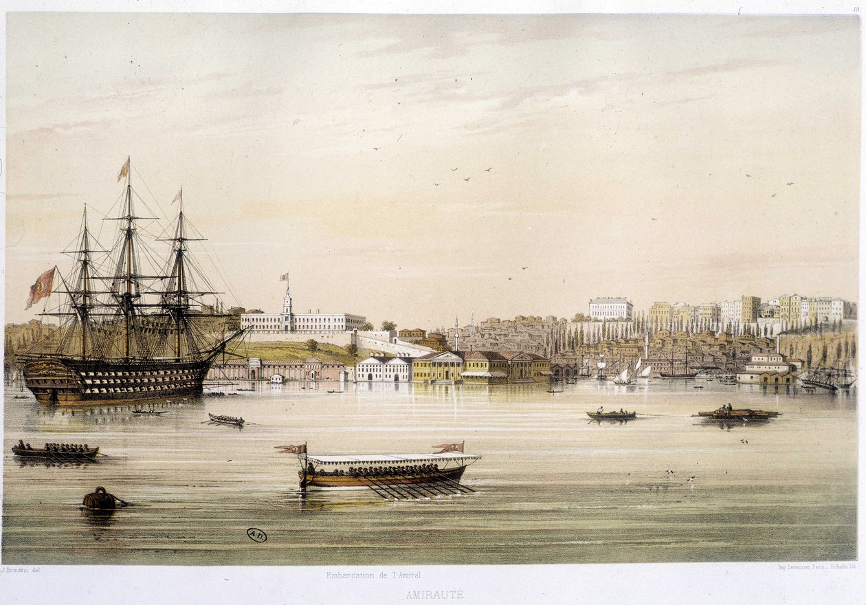 Istanbulin satama eli Admiraut 1800-luvulla tekijältä Unknown artist