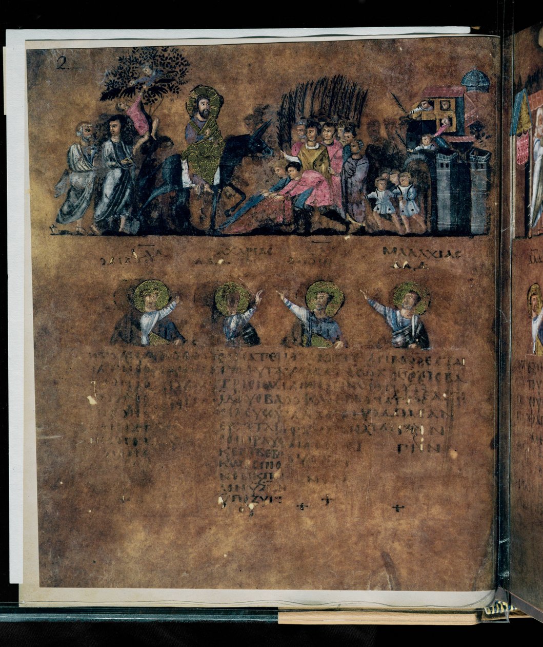 Violetti Codex Rossanensis, 6. vuosisata (käsikirjoitus). tekijältä Unknown artist