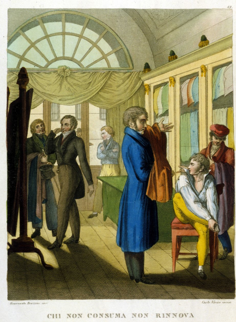 Sanonta: "Joka ei kuluta, se ei uusiudu" Kuvitus sananlaskukokoelmasta 1700-luvulta tekijältä Unknown artist