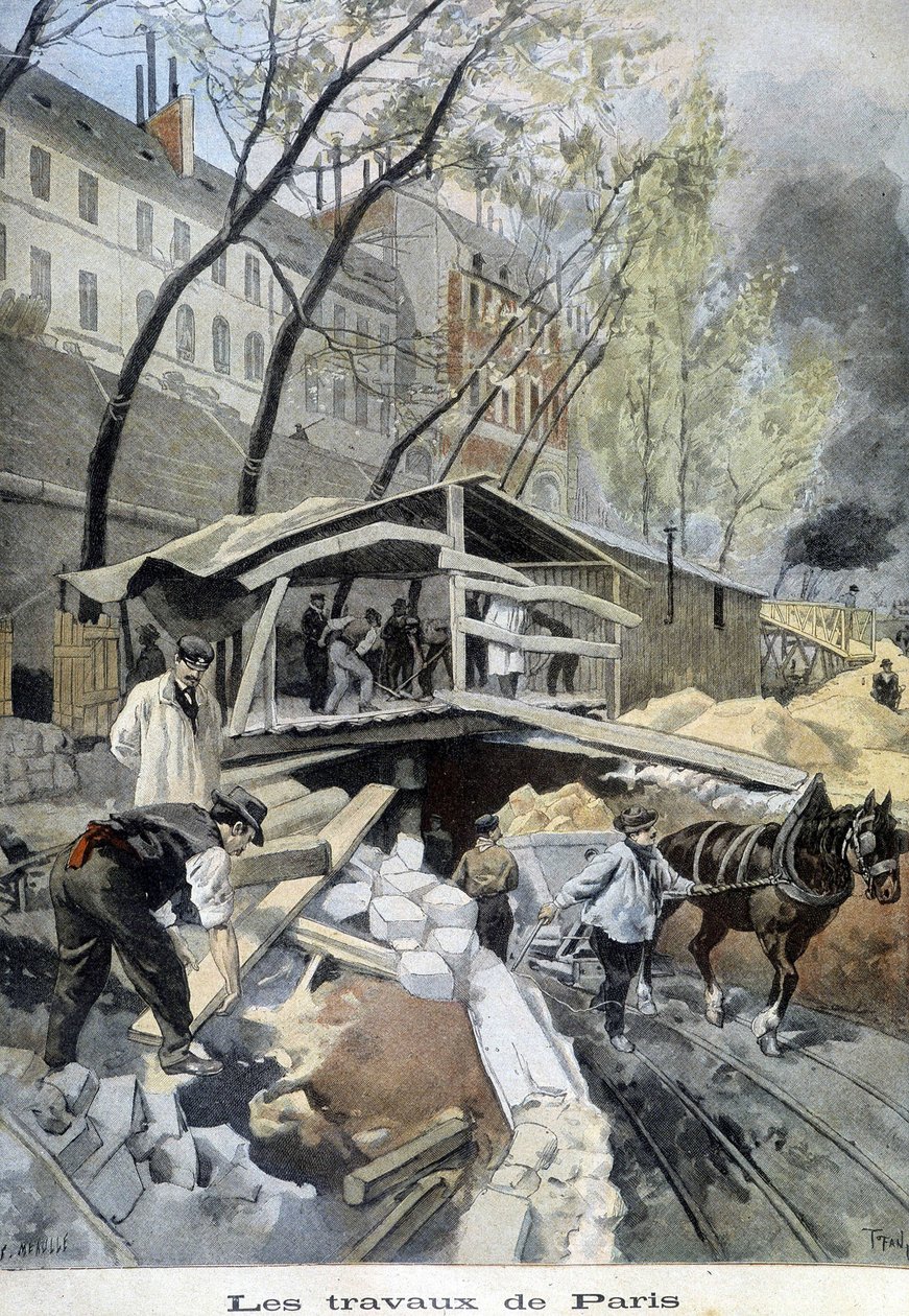 Metron teokset Pariisissa - "" Le Petite Journal -lehdessä", toukokuussa 1899 tekijältä Unknown artist
