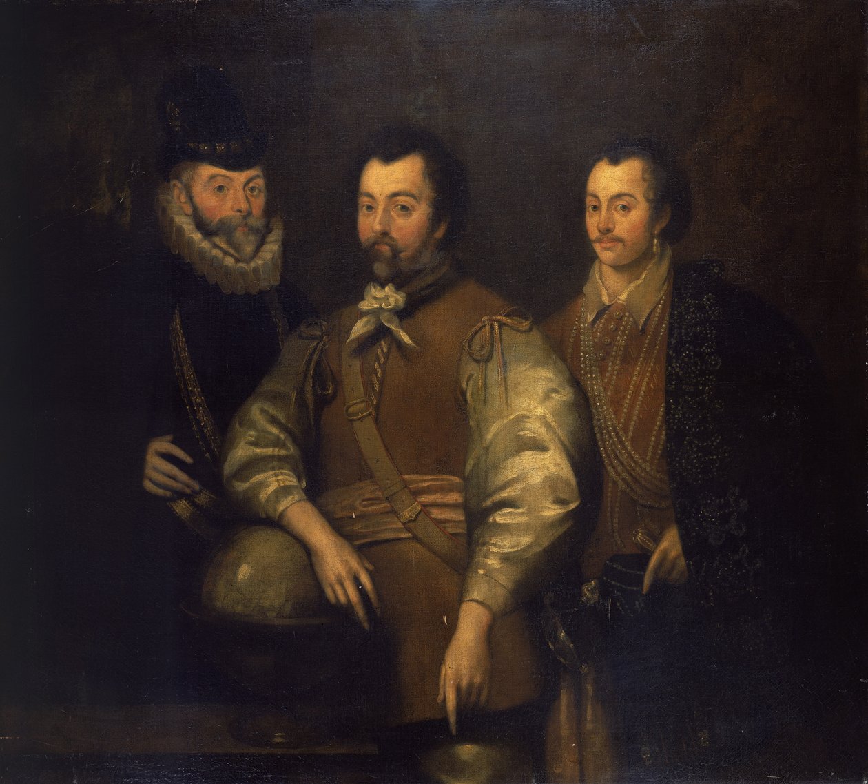 Thomas Cavendish, Sir Francis Drake ja Sir John Hawkins. tekijältä Unknown artist