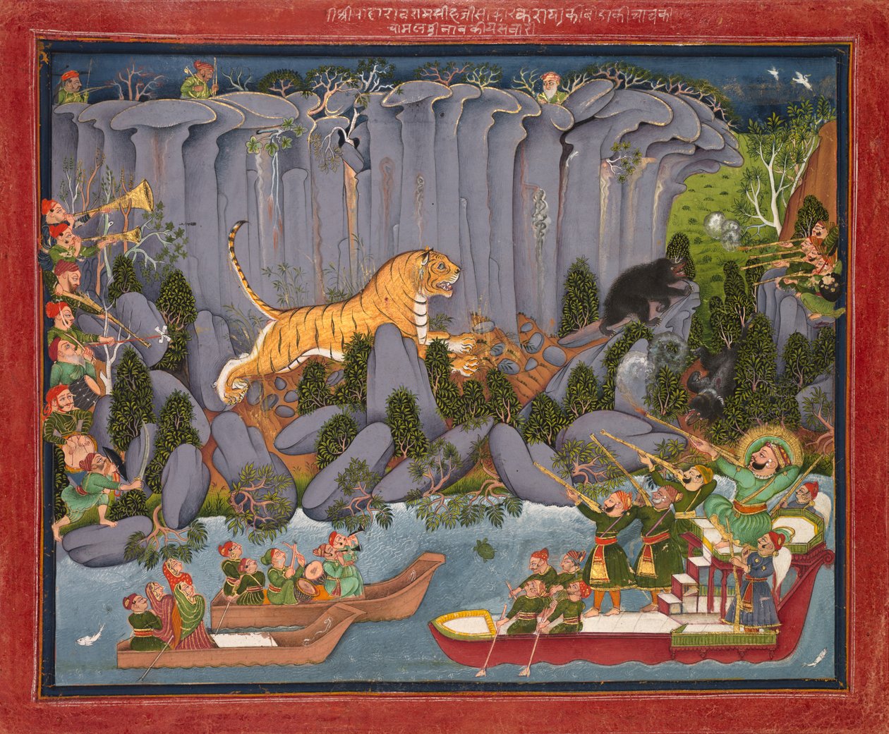 Ram Singh II:n tiikerimetsästys tekijältä Unknown artist