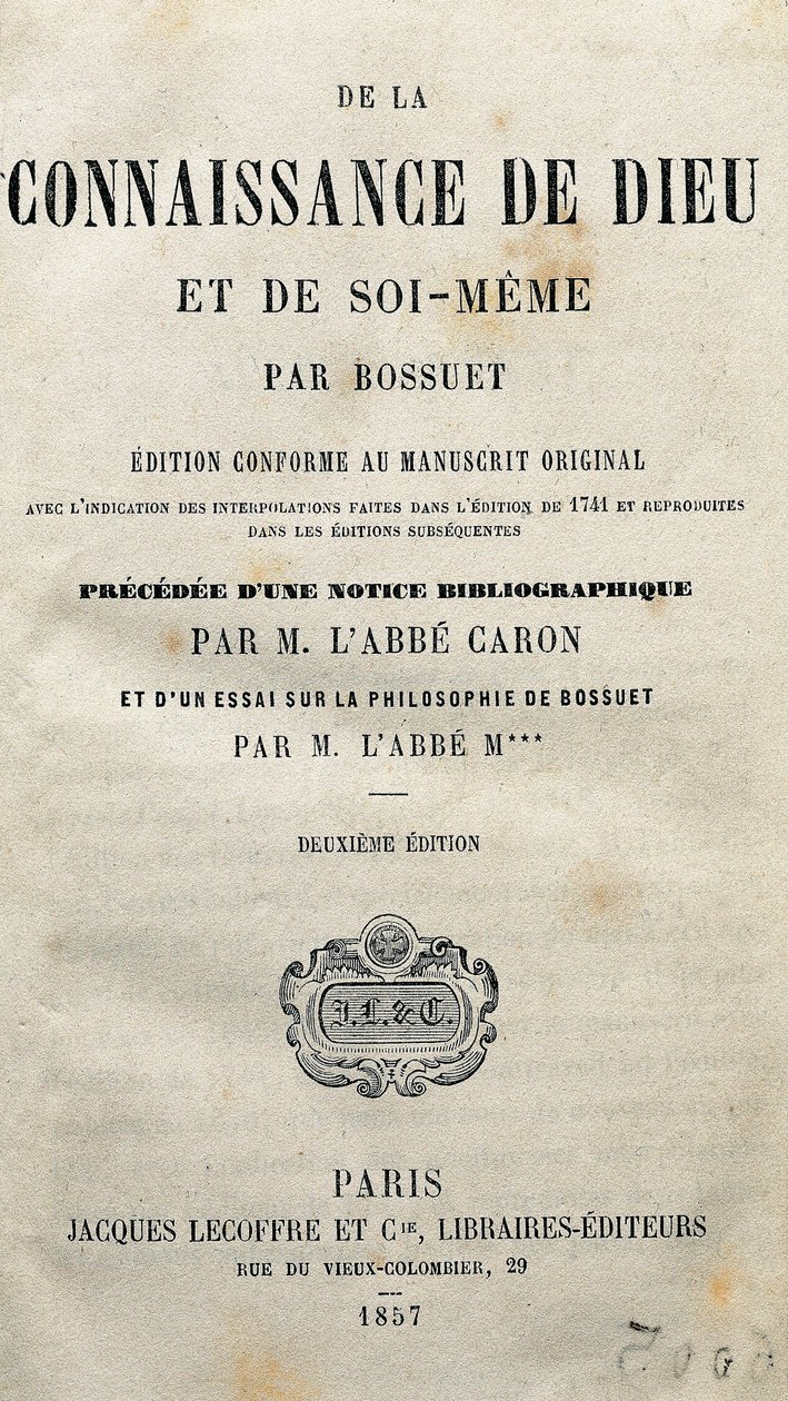 Ranskalaisen teologin ja piispan Jacques-Benignen (Jacques Benigne) Bossuet