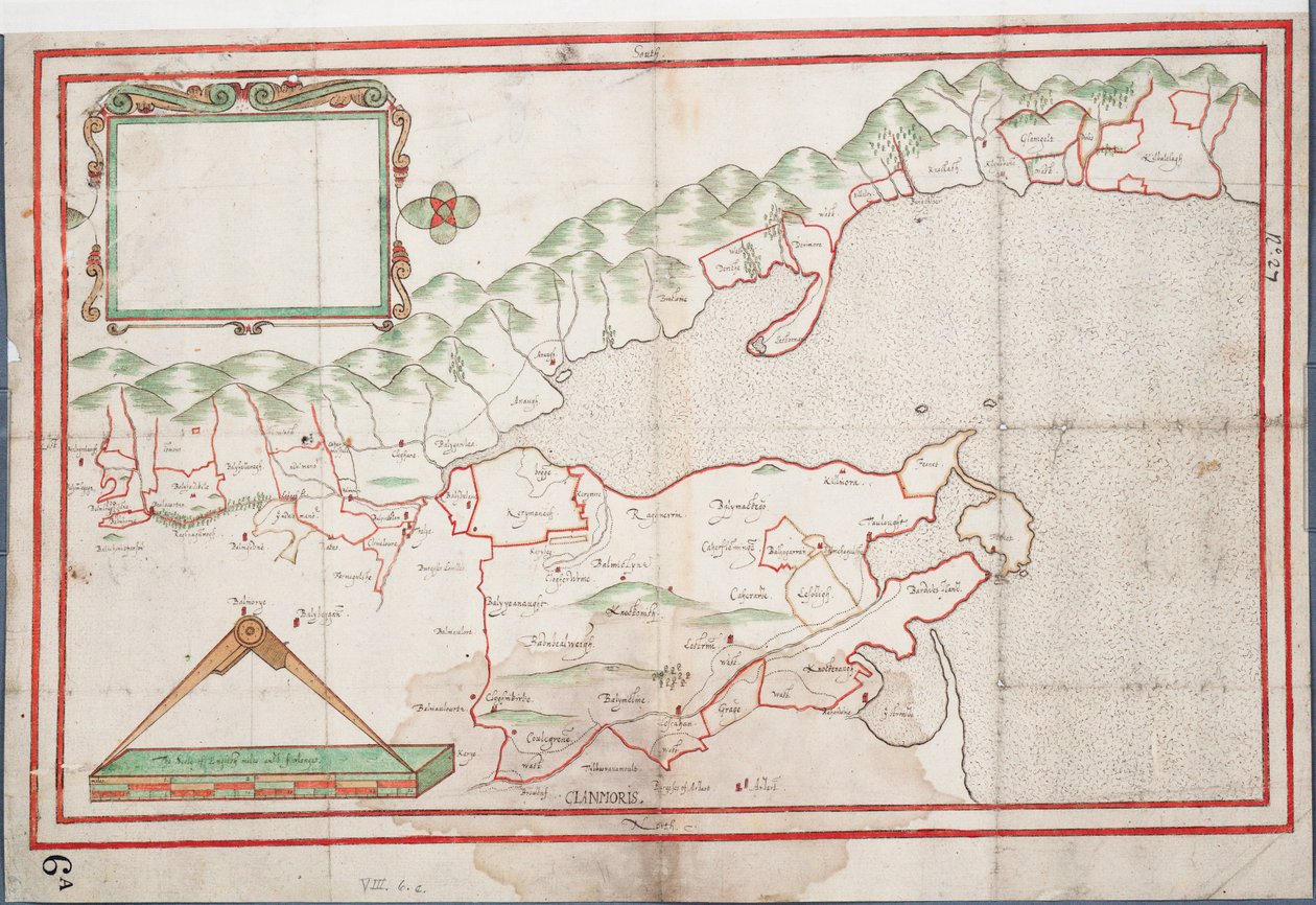 Tralee Bay, Irlanti, noin 1600 (paperi, pellava). tekijältä Unknown artist
