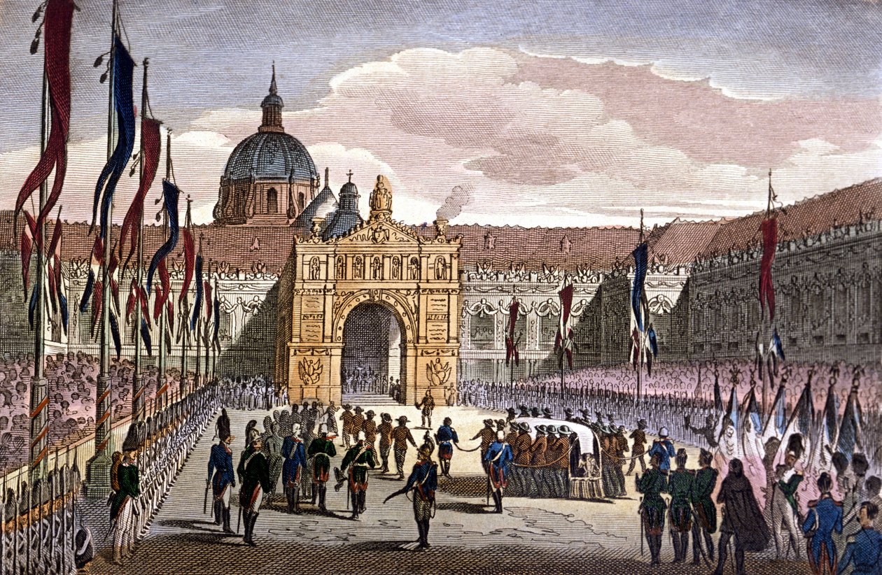 Napoleon I:n tuhkan siirto Invalideille Pariisissa tekijältä Unknown artist