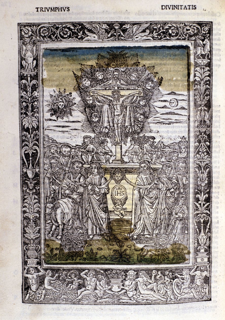 Francesco Petrarcan (Petrarcan) jumalien voitto. Miniatyyrit sd. Bibl. Trivulziana, Milano. tekijältä Unknown artist