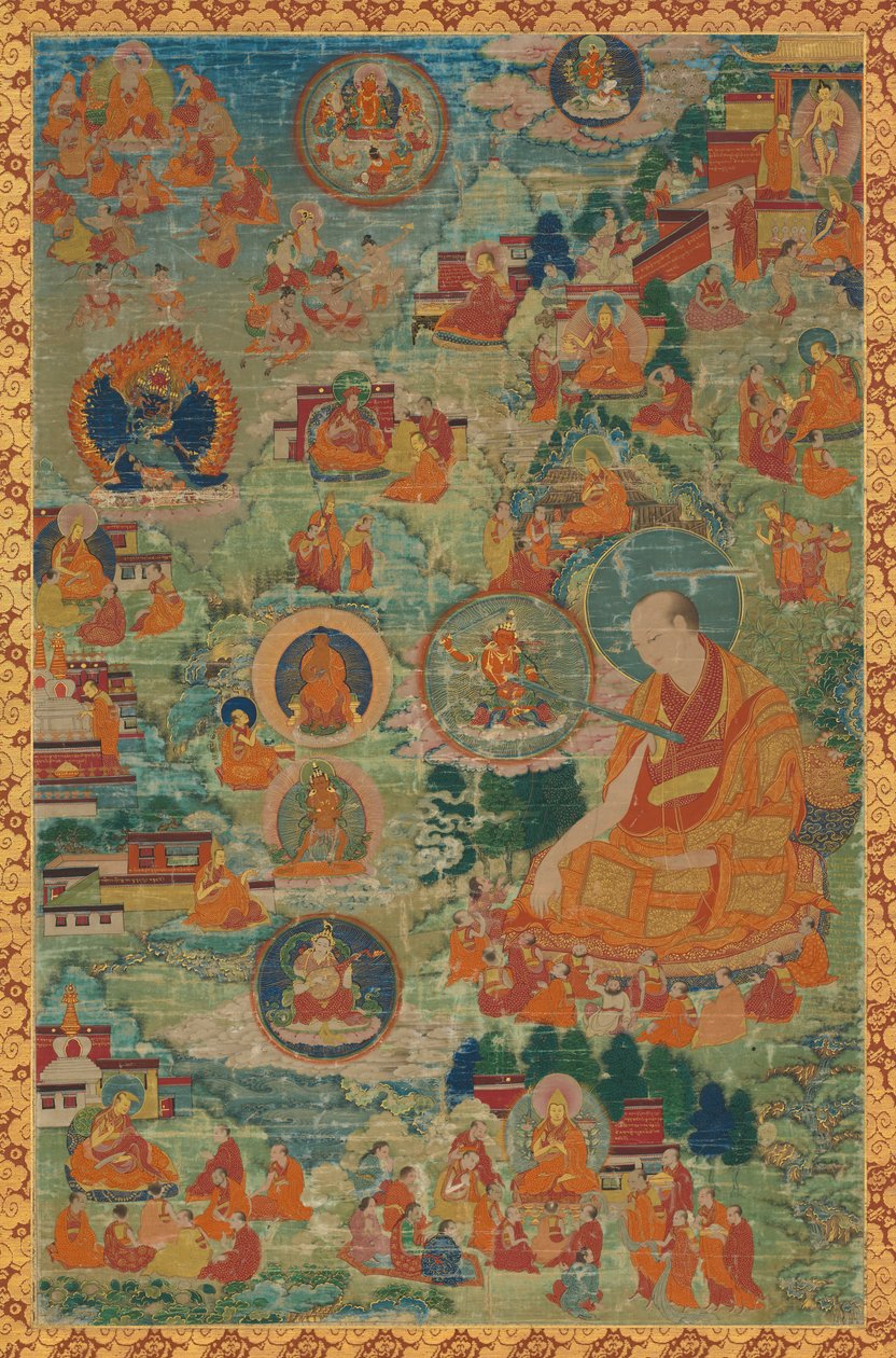 Tsong-kha-pa ja kohtauksia hänen elämästään tekijältä Unknown artist