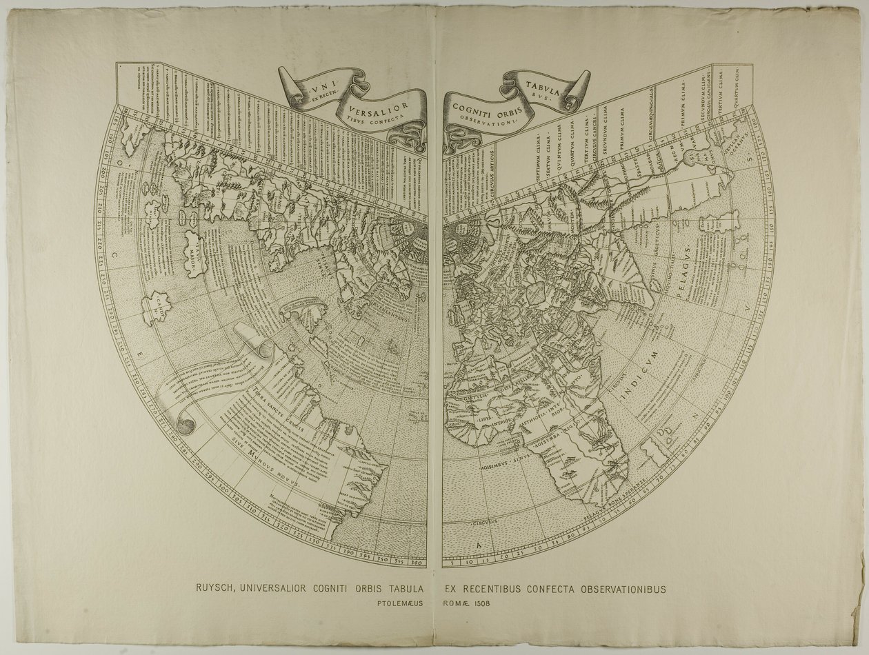 Universalior Cogniti Orbis Tabula, Ex Recentibus Confecta Observationibus Ruysch. tekijältä Unknown artist
