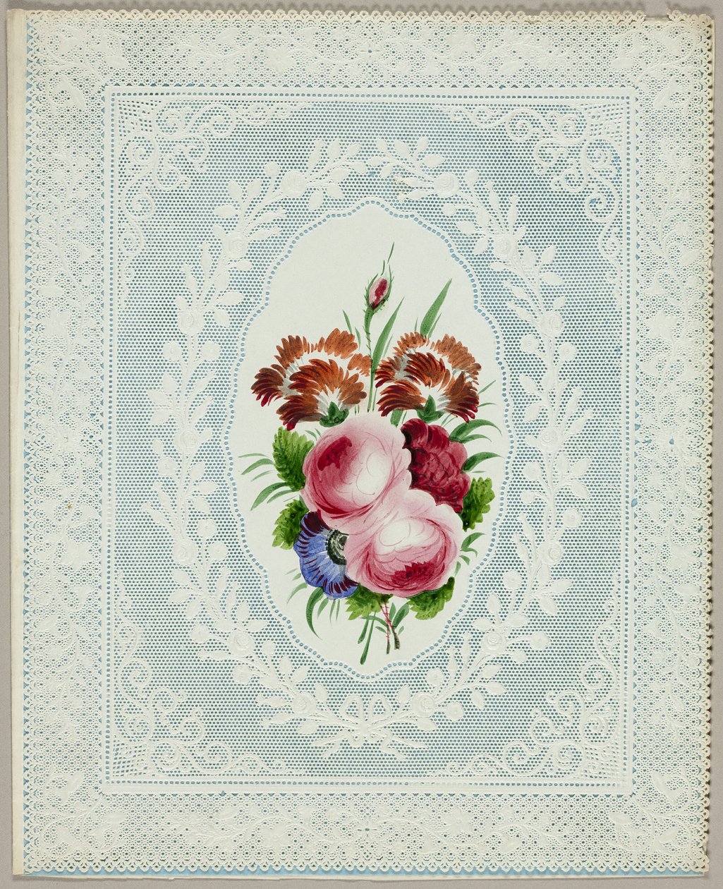 Untitled Valentine (Kukkia pitsillä) tekijältä Unknown artist